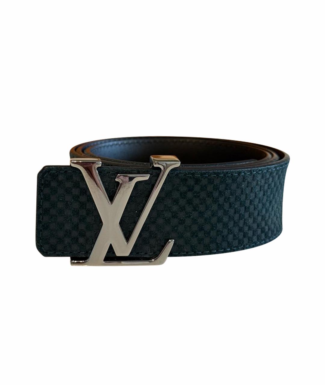 LOUIS VUITTON Темно-синий кожаный ремень, фото 1