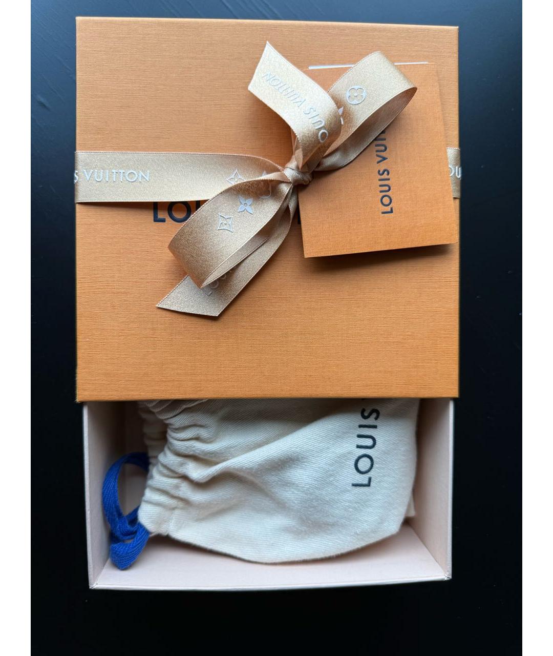 LOUIS VUITTON Темно-синий кожаный ремень, фото 2