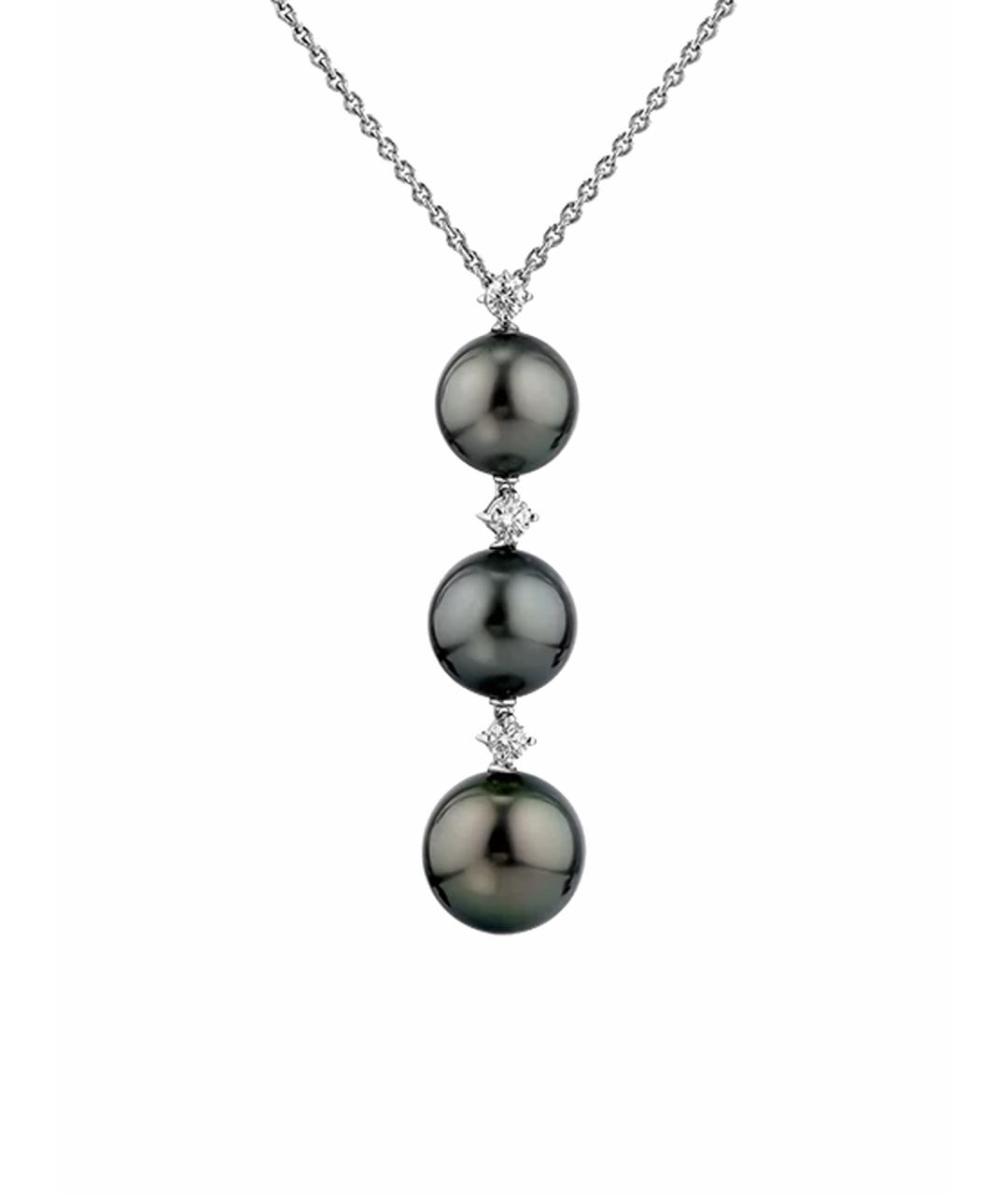 Mikimoto Черная жемчужная подвеска, фото 1