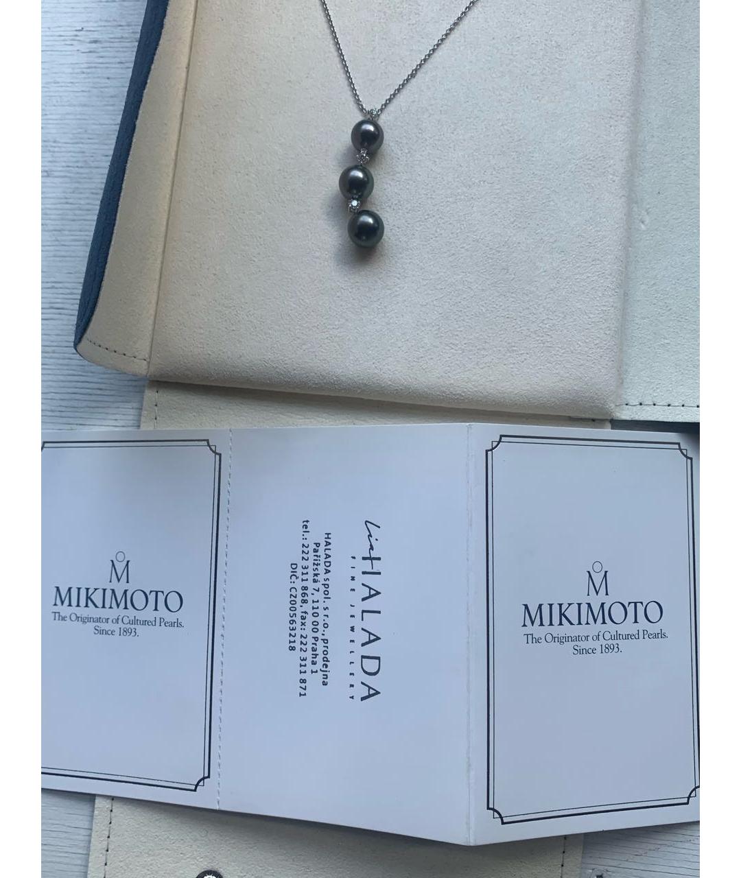 Mikimoto Черная жемчужная подвеска, фото 5