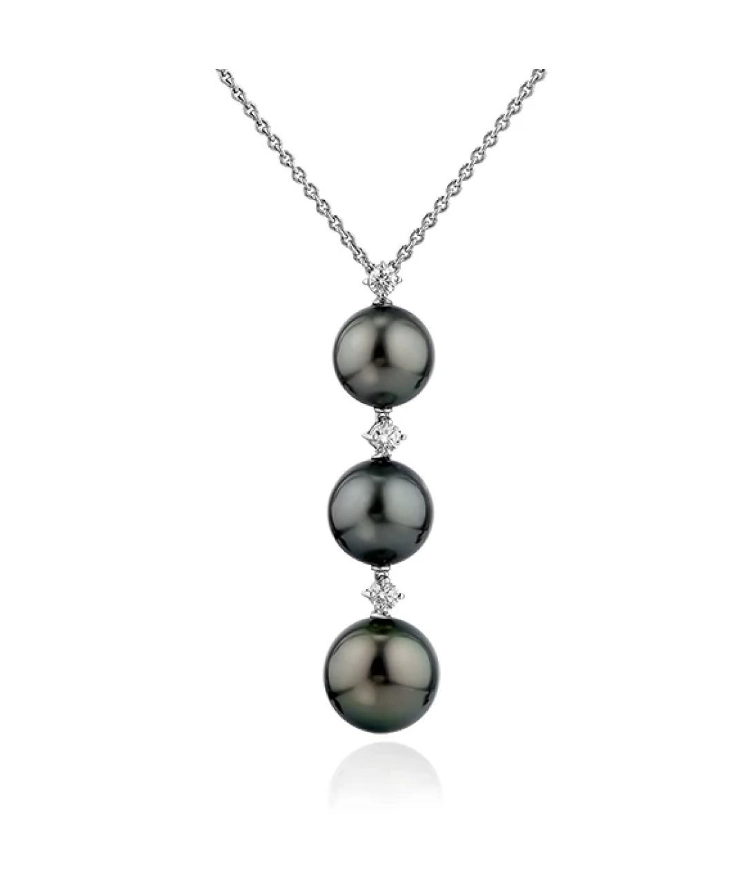 Mikimoto Черная жемчужная подвеска, фото 10