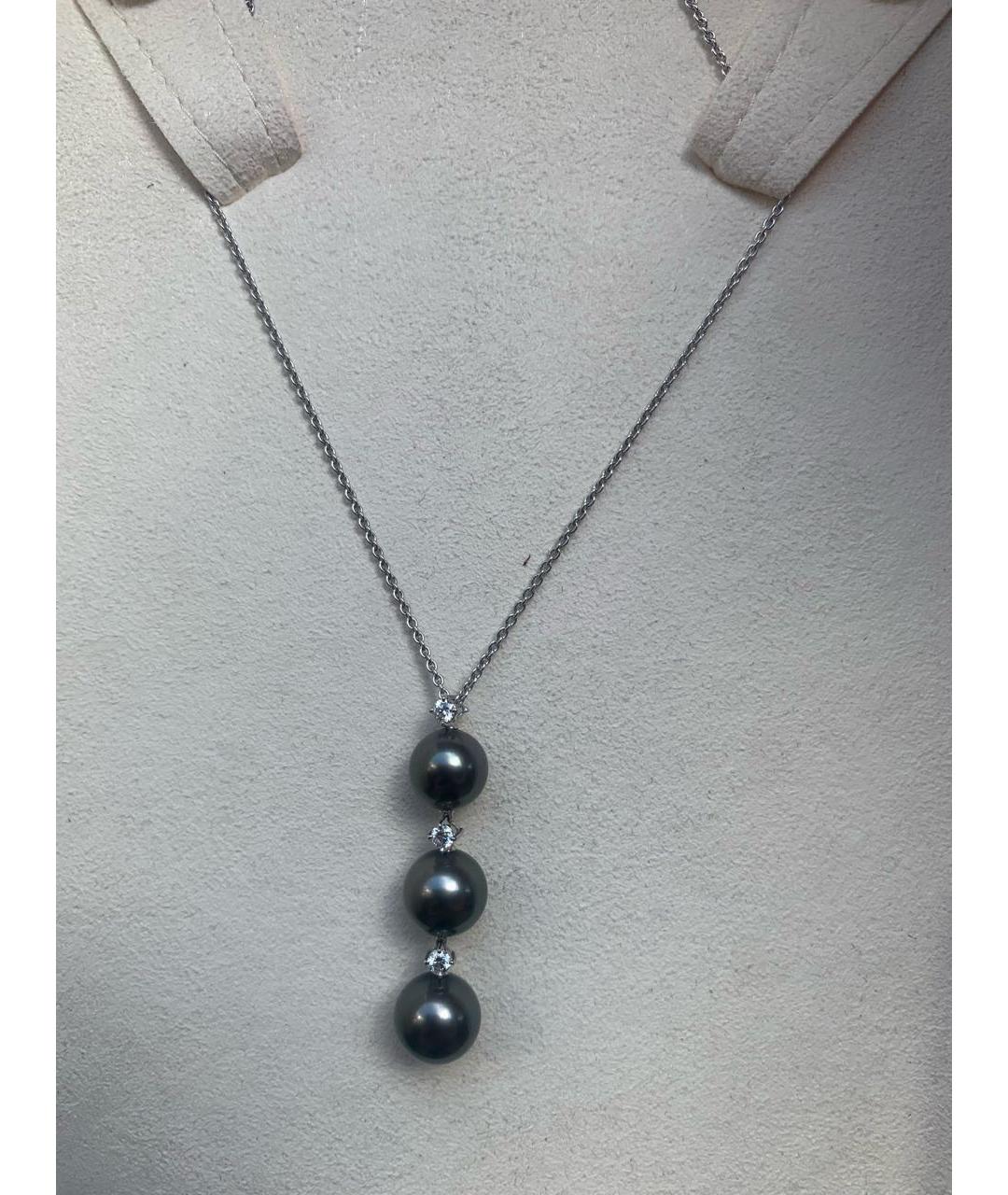 Mikimoto Черная жемчужная подвеска, фото 2