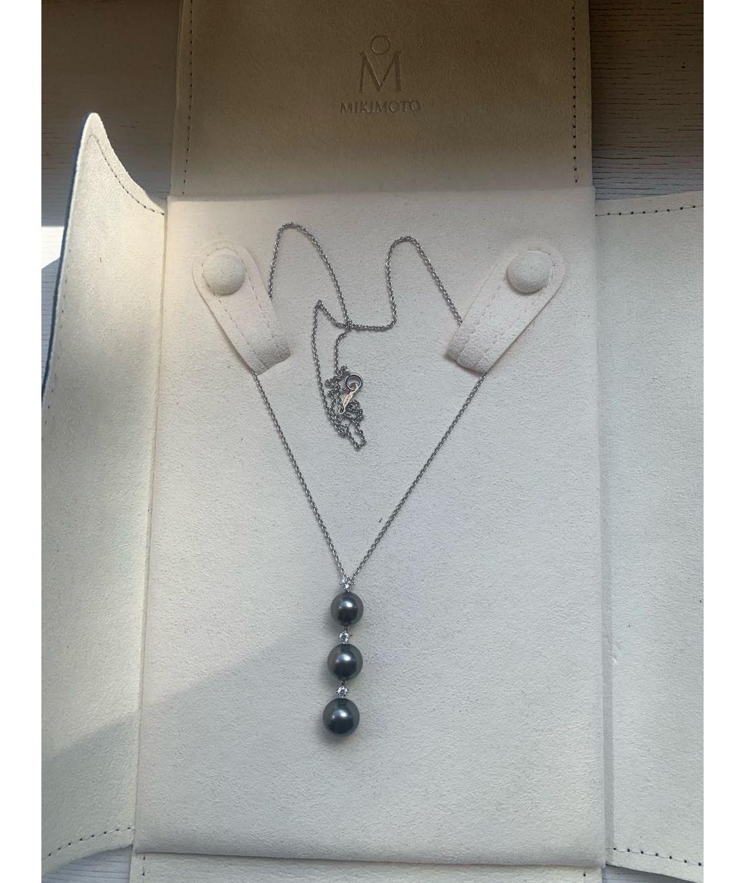 Mikimoto Черная жемчужная подвеска, фото 3