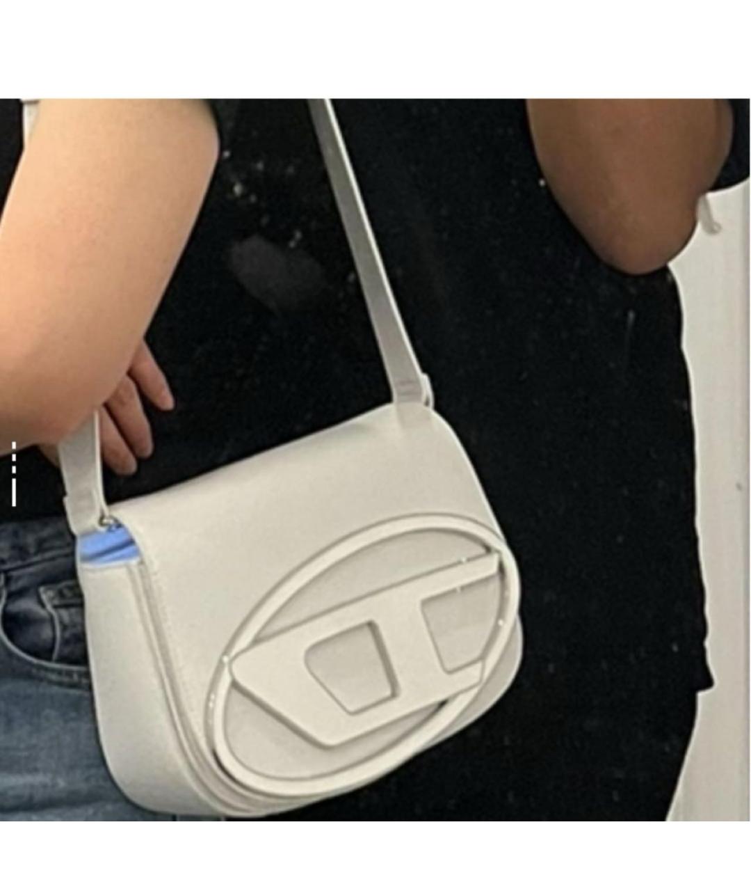 DIESEL Серебряная кожаная сумка на плечо, фото 4