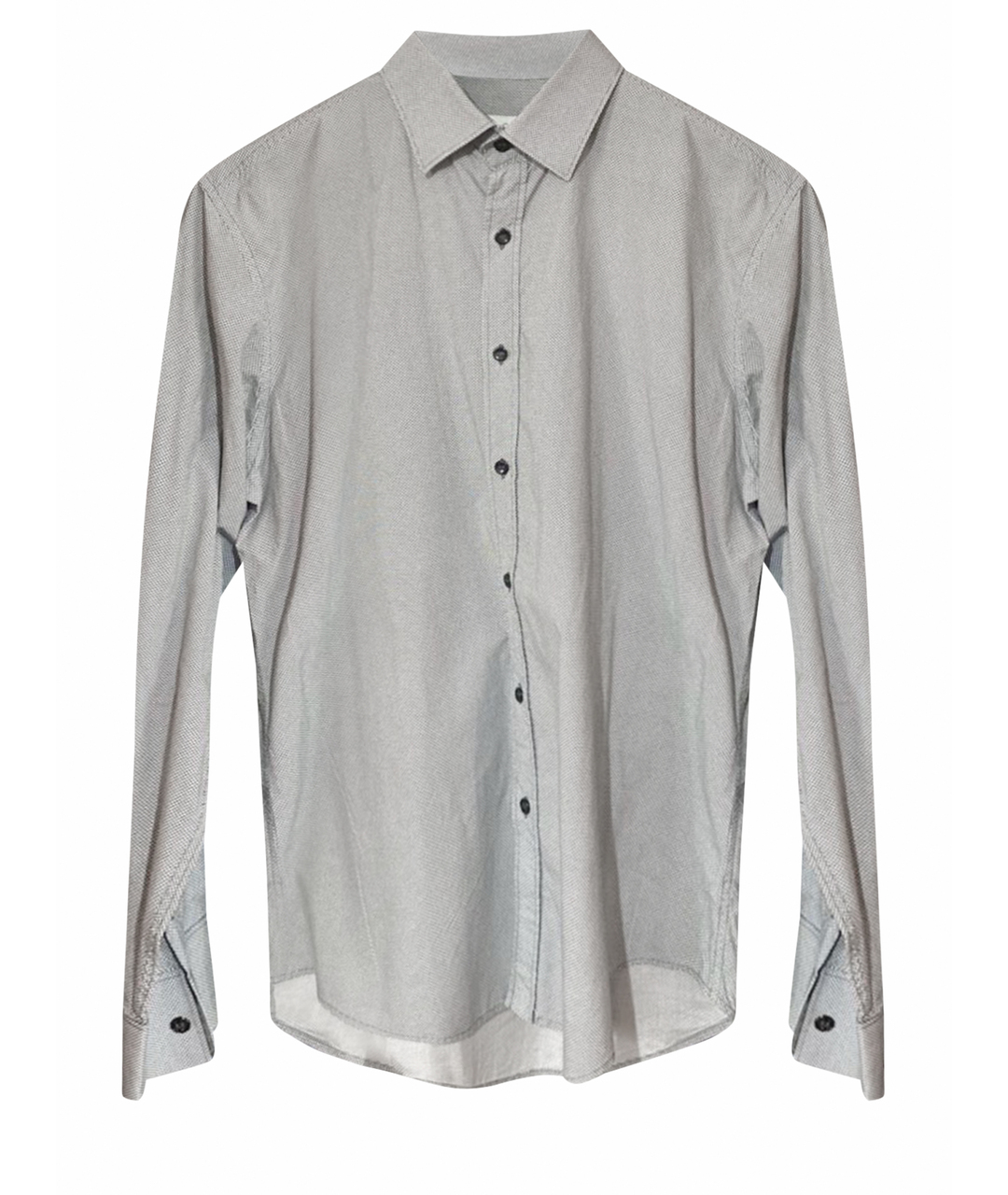 SAINT LAURENT Серебряная хлопковая классическая рубашка, фото 1