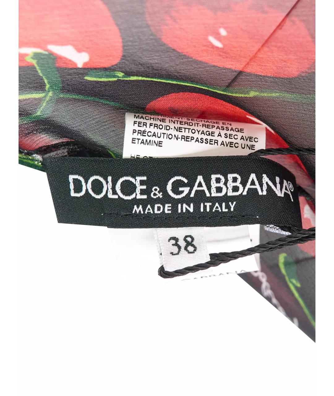 DOLCE&GABBANA Черная шелковая блузы, фото 6