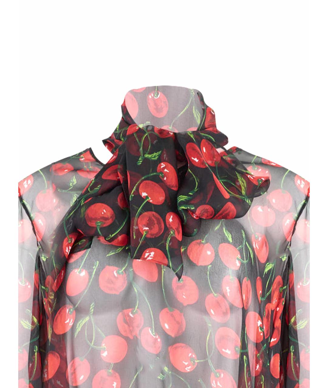DOLCE&GABBANA Черная шелковая блузы, фото 8