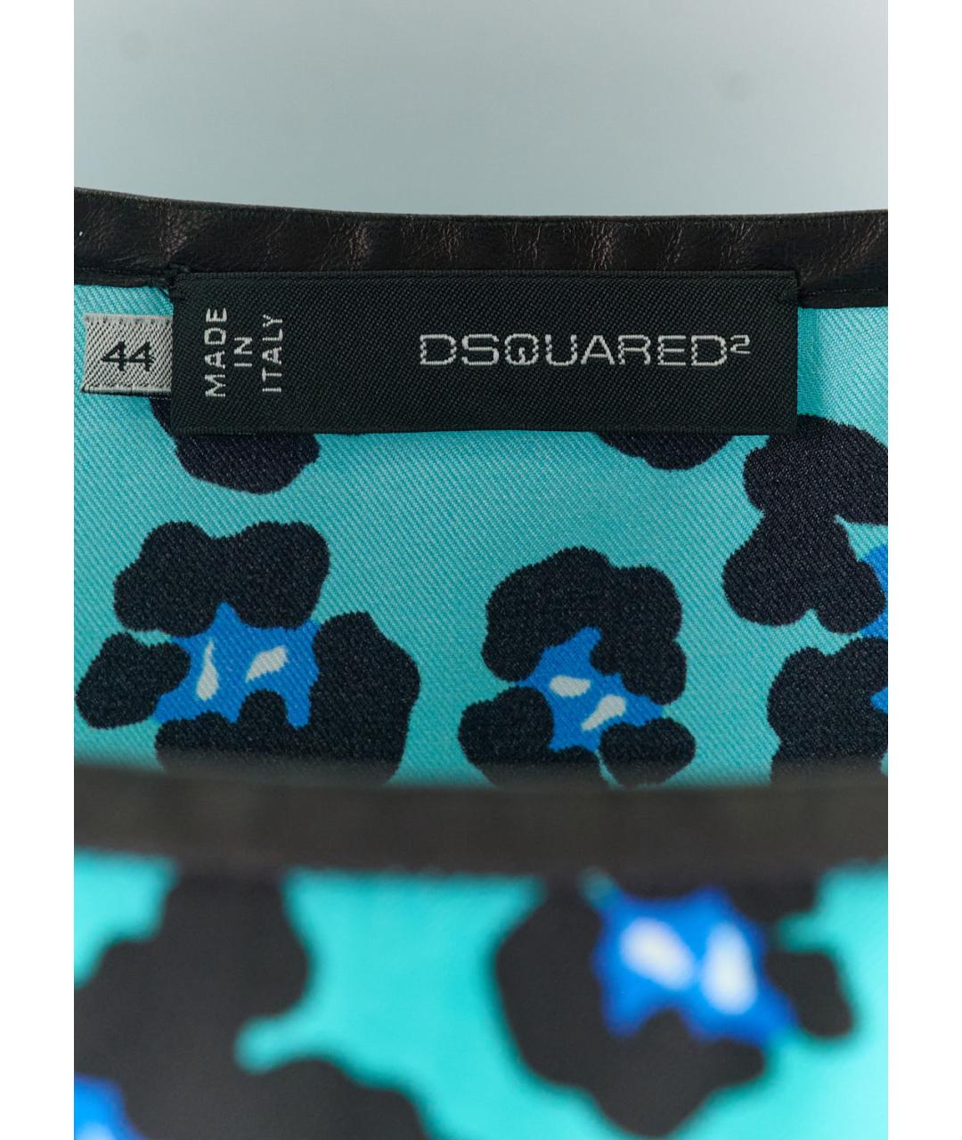 DSQUARED2 Бирюзовая шелковая блузы, фото 3