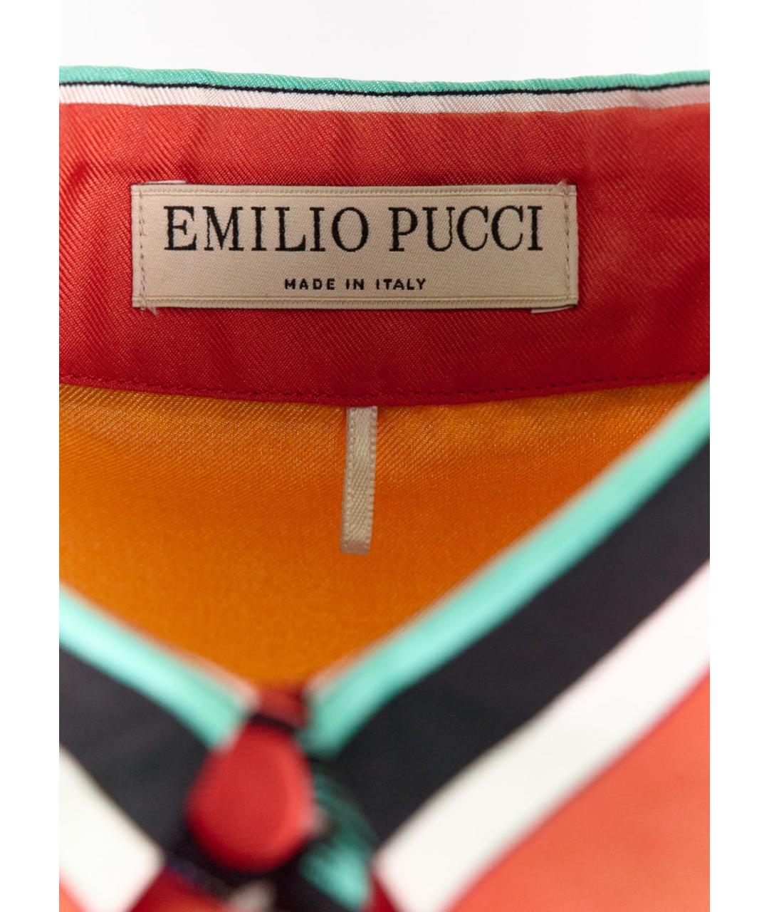 EMILIO PUCCI Мульти шелковая блузы, фото 3