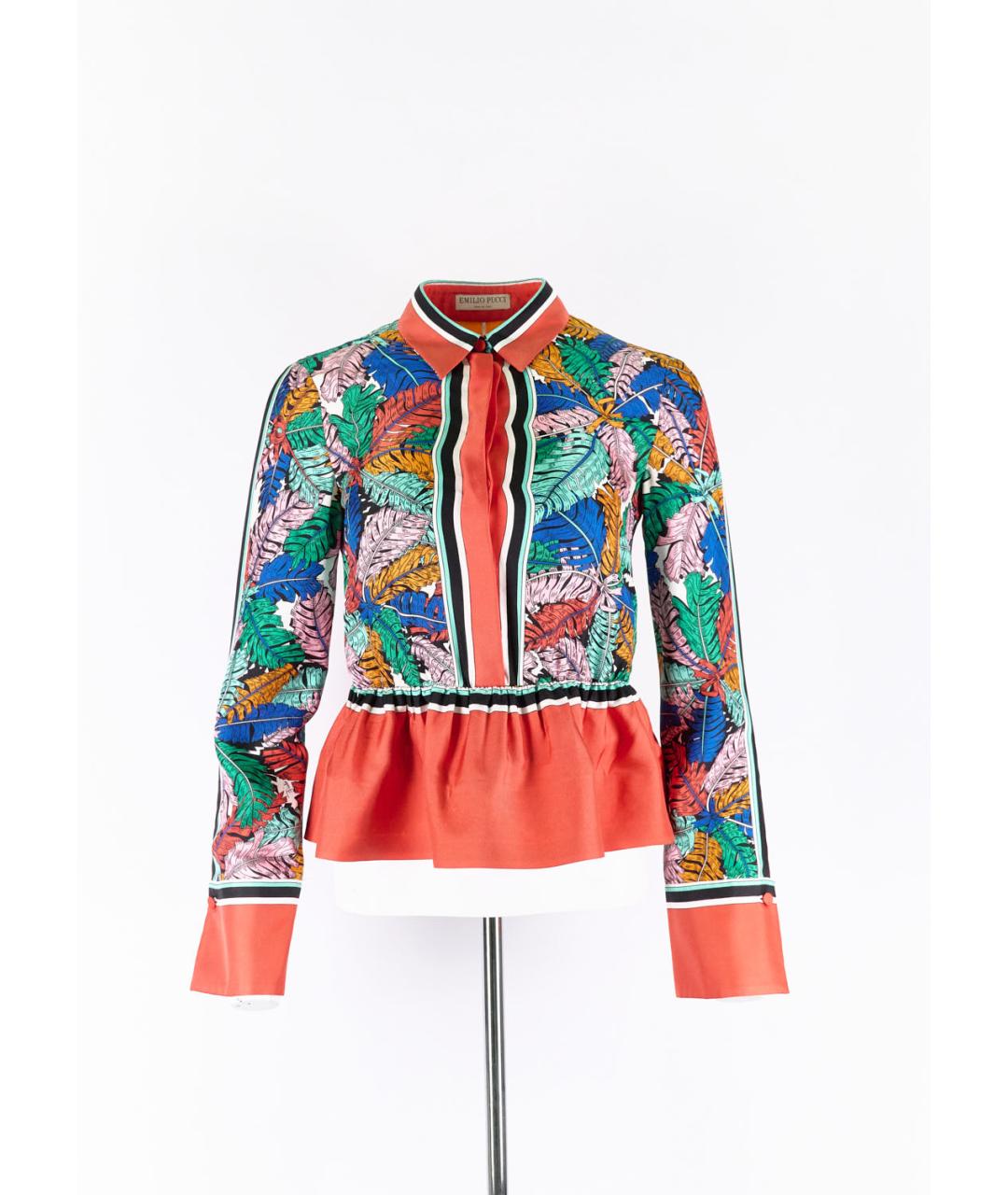 EMILIO PUCCI Мульти шелковая блузы, фото 2