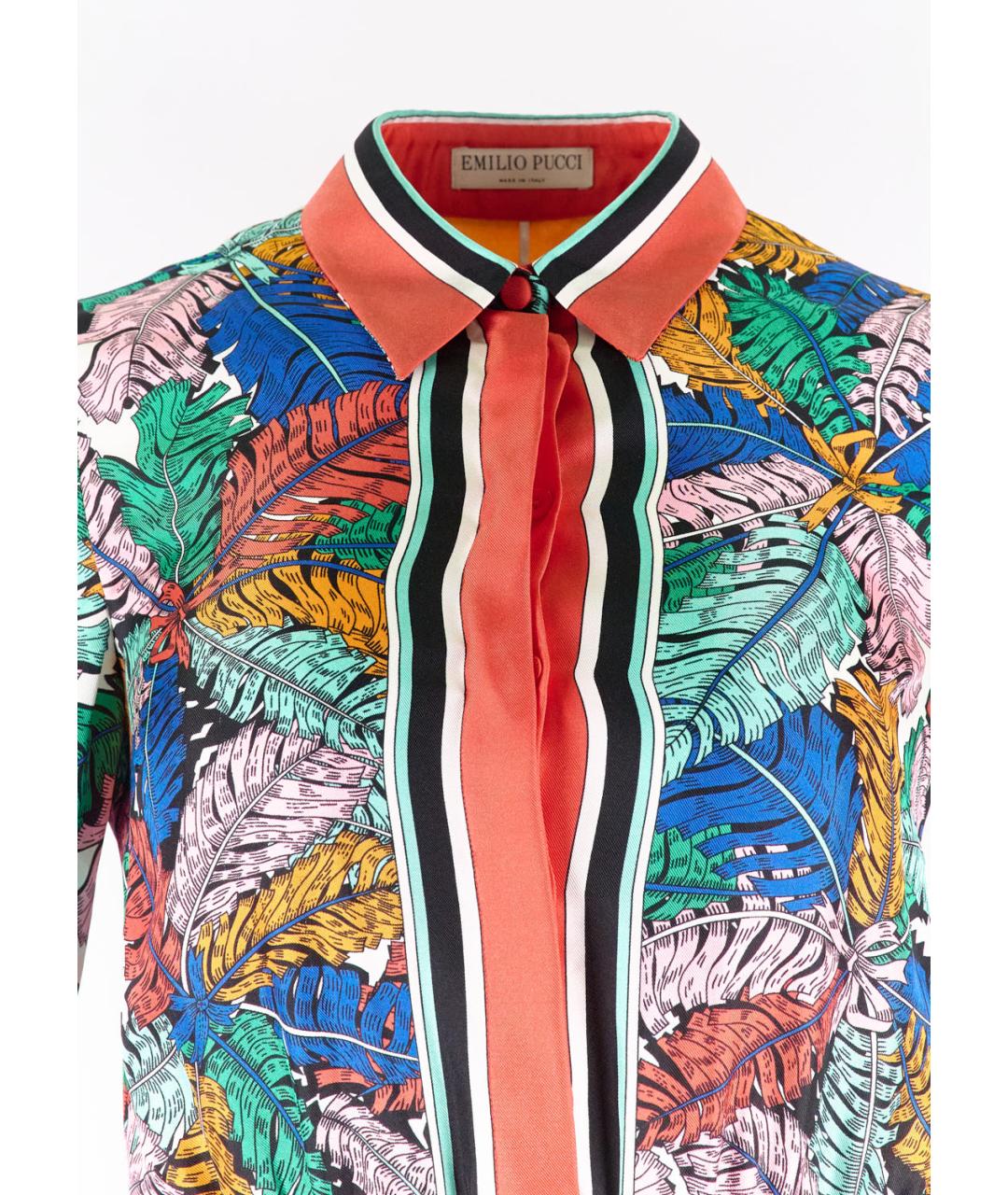 EMILIO PUCCI Мульти шелковая блузы, фото 4