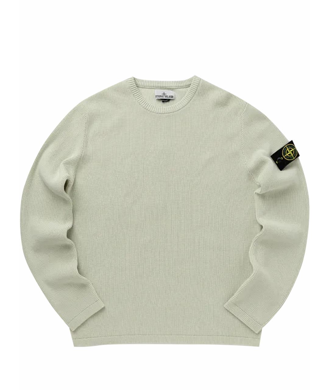STONE ISLAND Салатовый хлопковый джемпер / свитер, фото 1