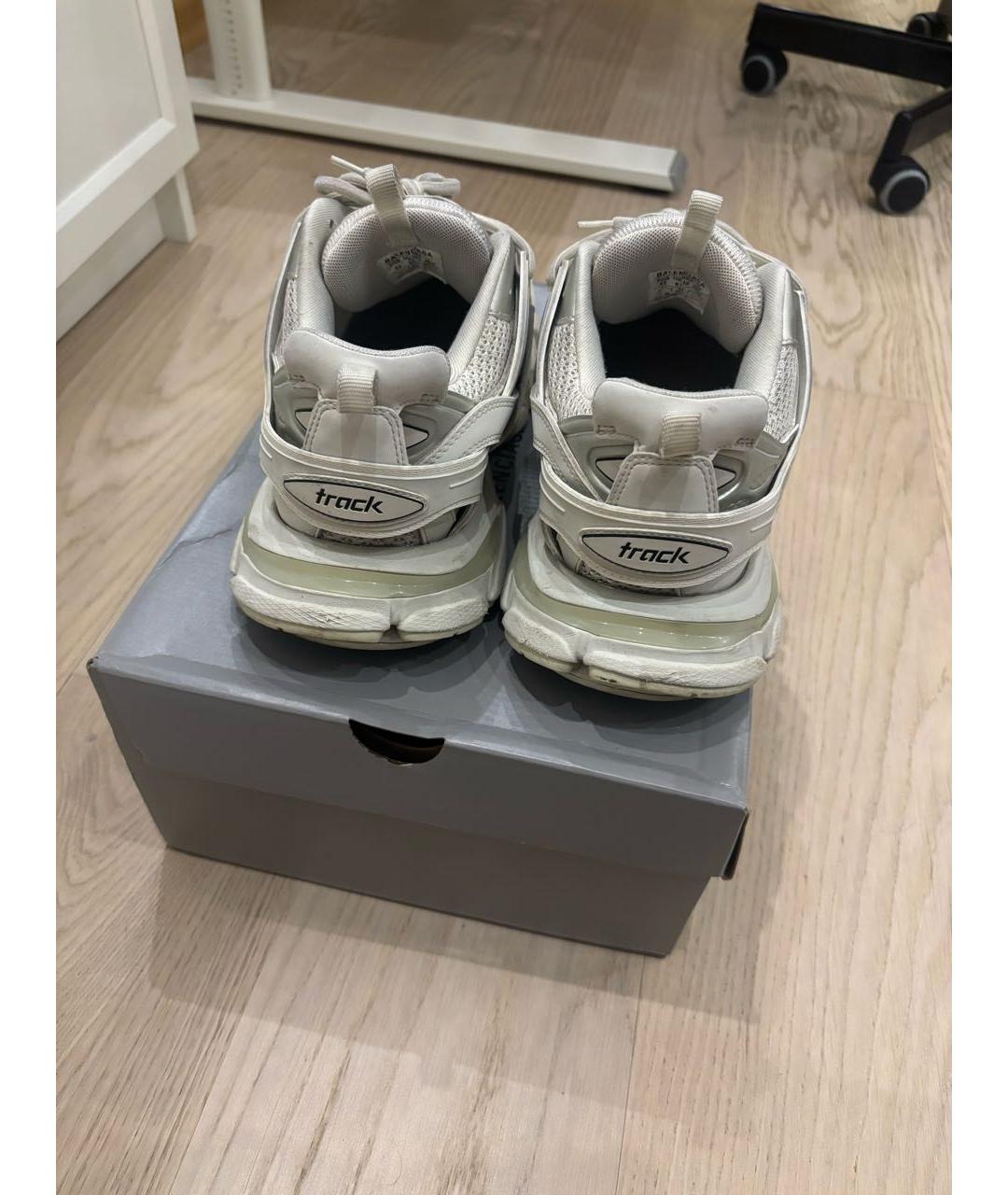 BALENCIAGA Белые низкие кроссовки / кеды из искусственной кожи, фото 3