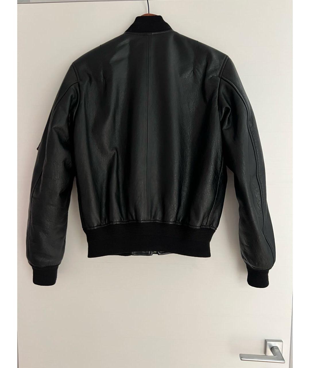 SAINT LAURENT Черная кожаная куртка, фото 2