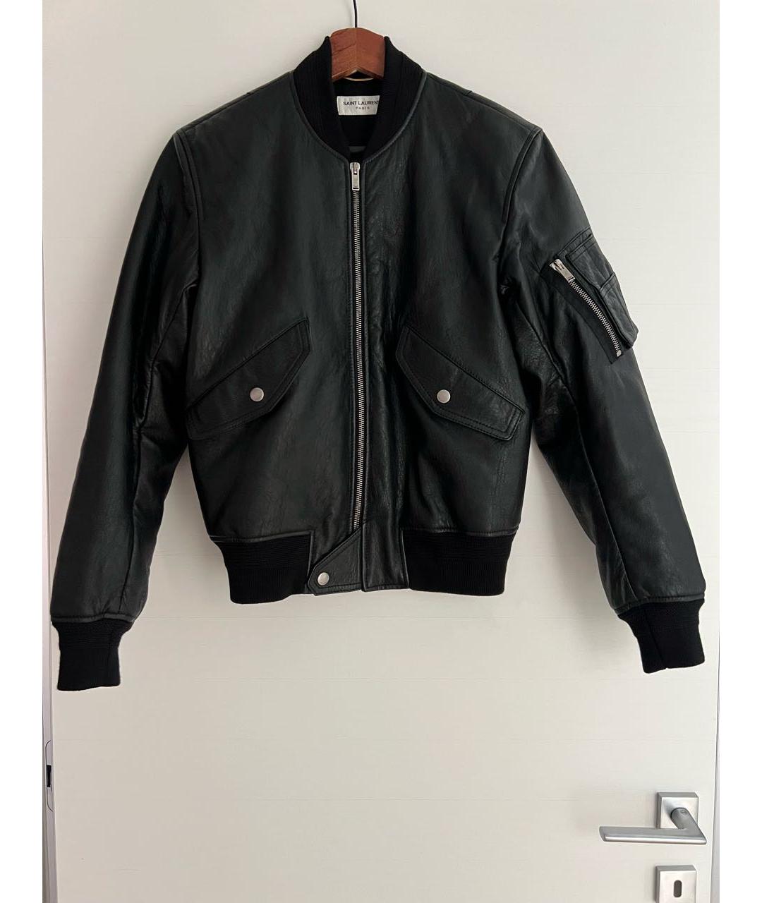 SAINT LAURENT Черная кожаная куртка, фото 9