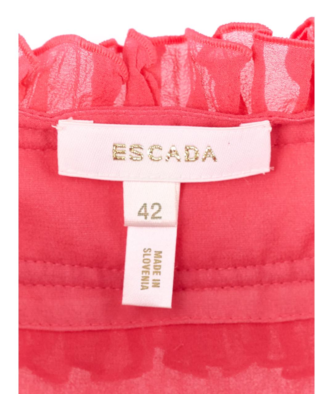 ESCADA Коралловая шелковая блузы, фото 7