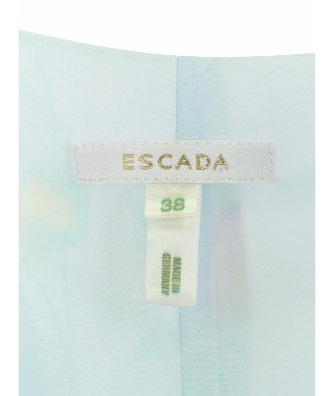 ESCADA Голубая шелковая блузы, фото 7