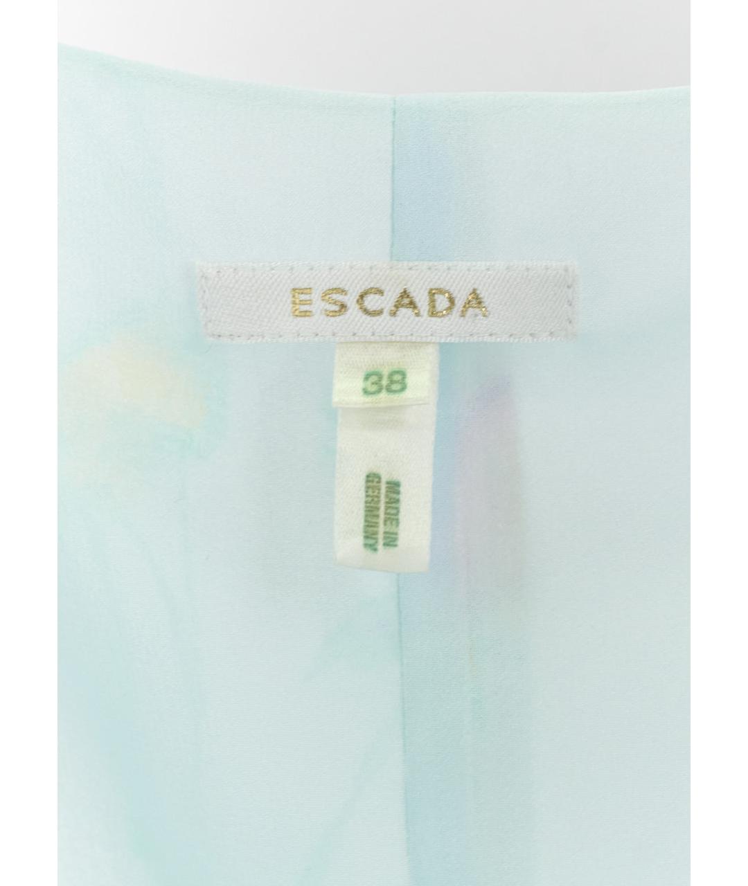 ESCADA Голубая шелковая блузы, фото 3