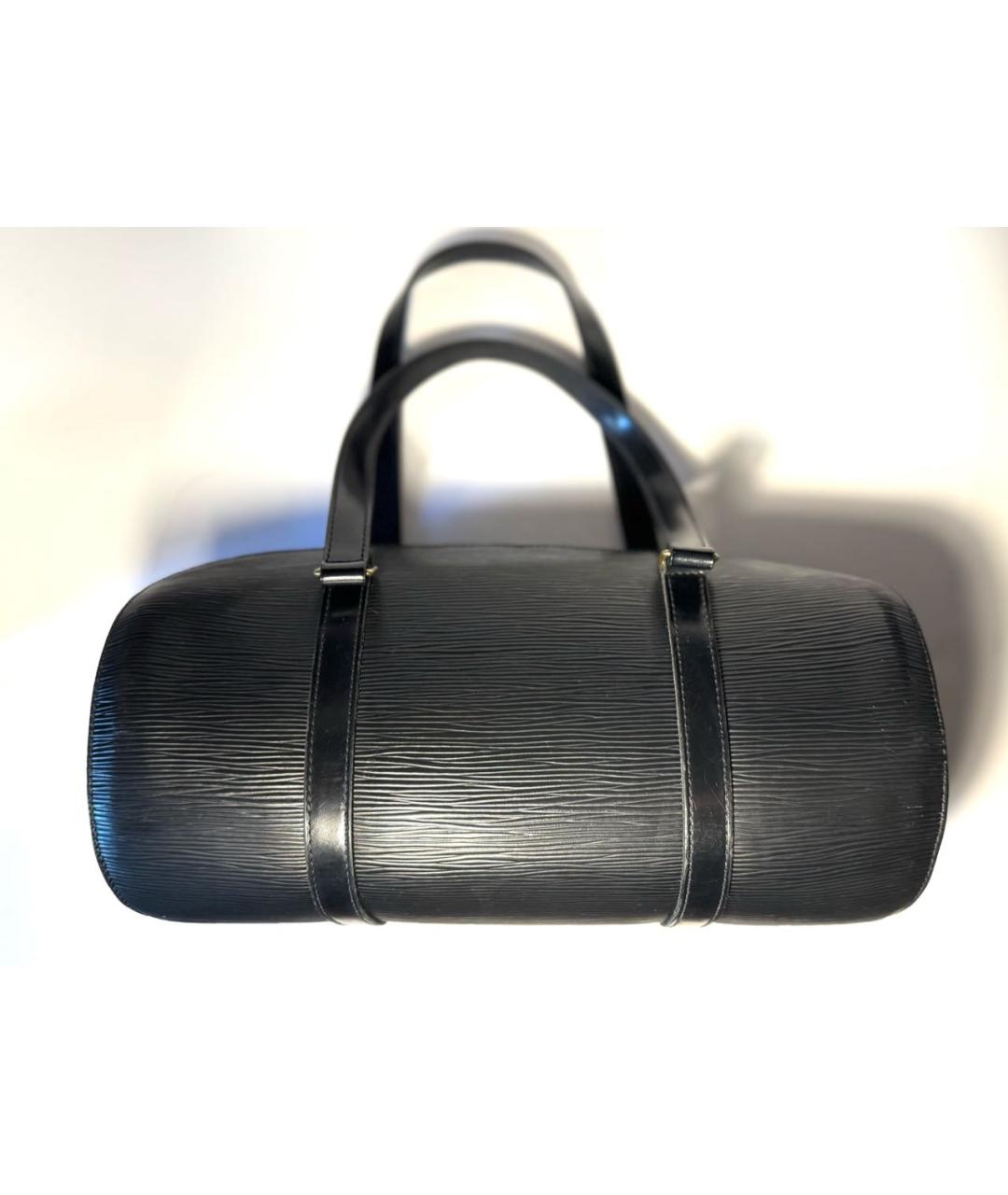 LOUIS VUITTON Черная кожаная сумка с короткими ручками, фото 3