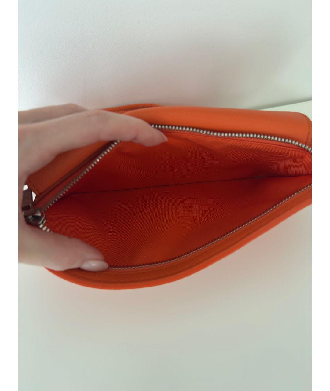LOUIS VUITTON Оранжевая кожаная поясная сумка, фото 4