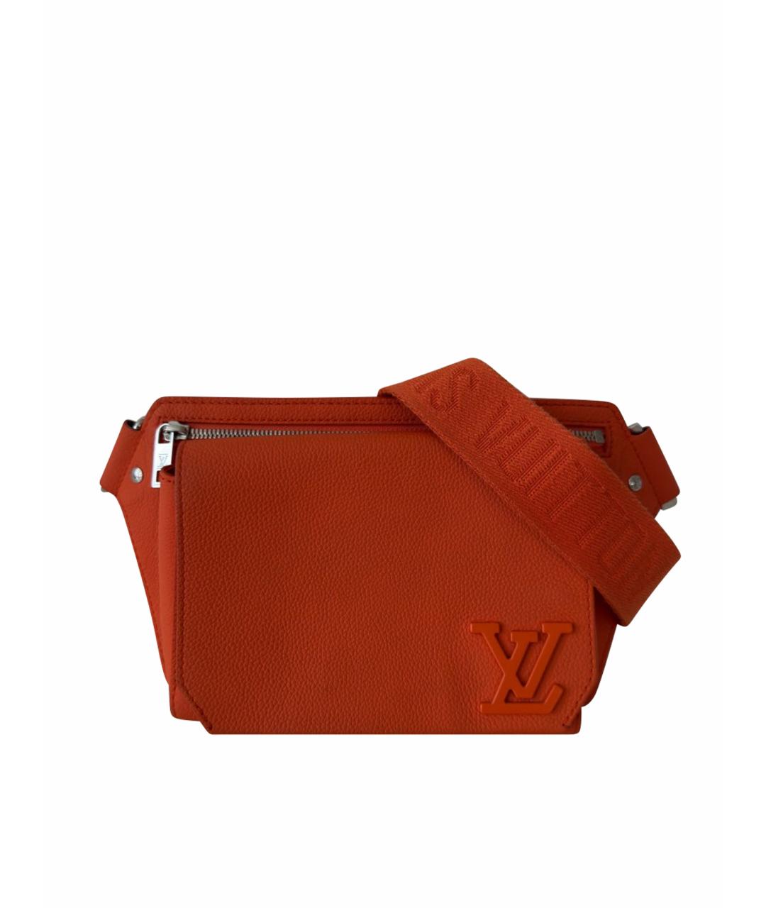 LOUIS VUITTON Оранжевая кожаная поясная сумка, фото 1