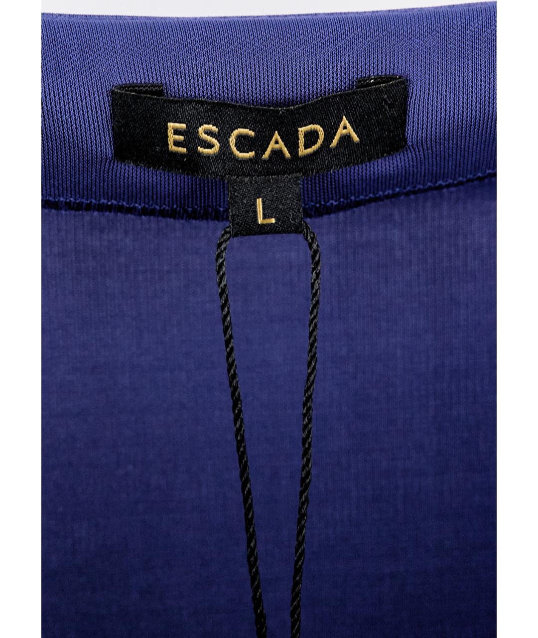 ESCADA Синяя вискозная блузы, фото 3