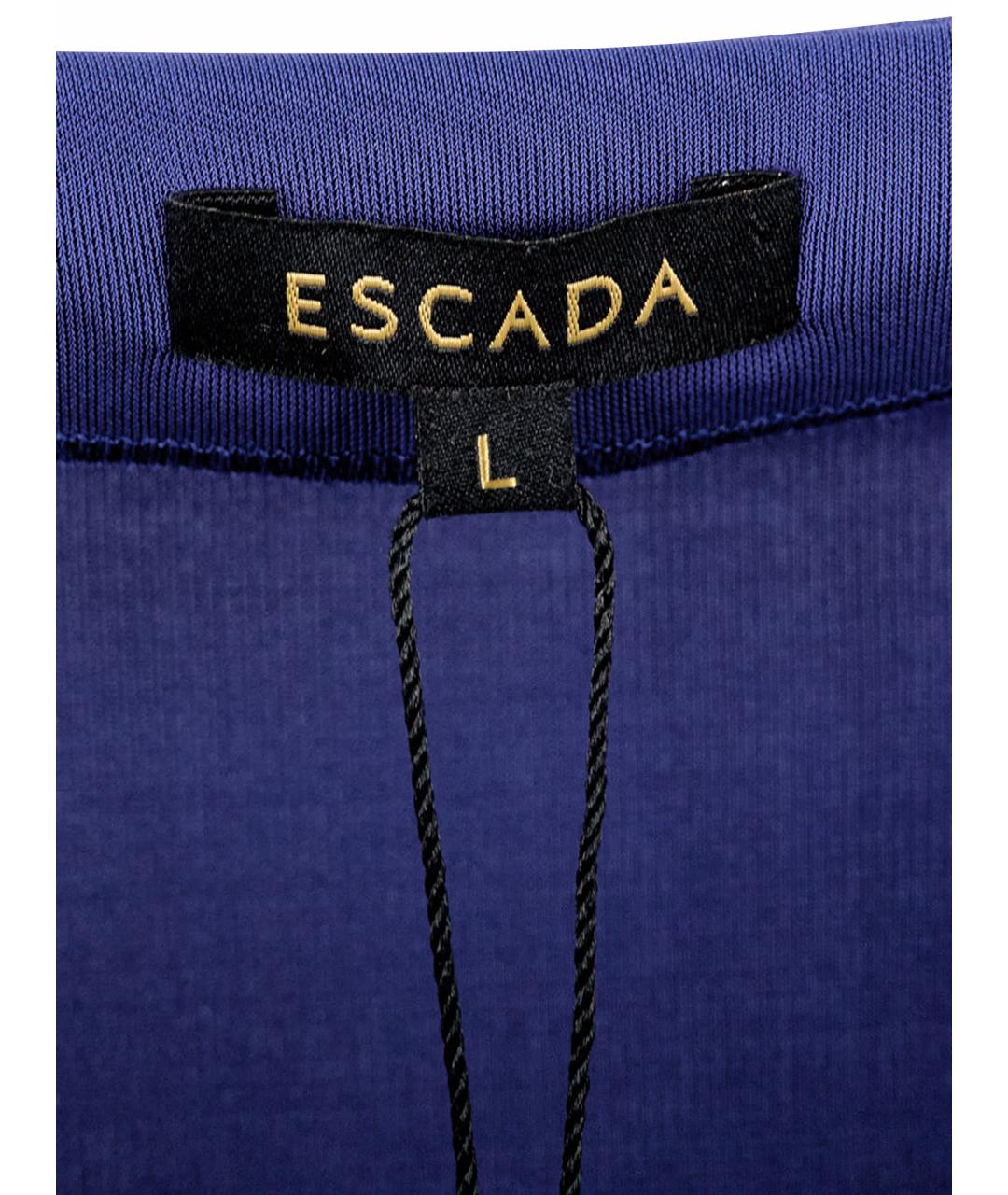 ESCADA Синяя вискозная блузы, фото 7
