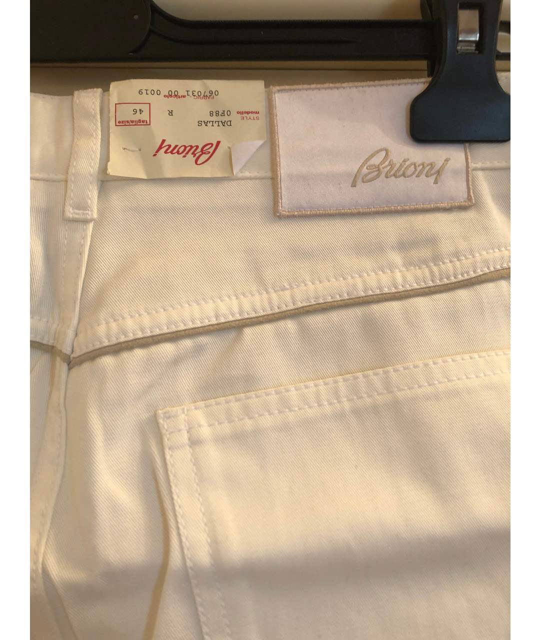 BRIONI Белые хлопковые джинсы, фото 4