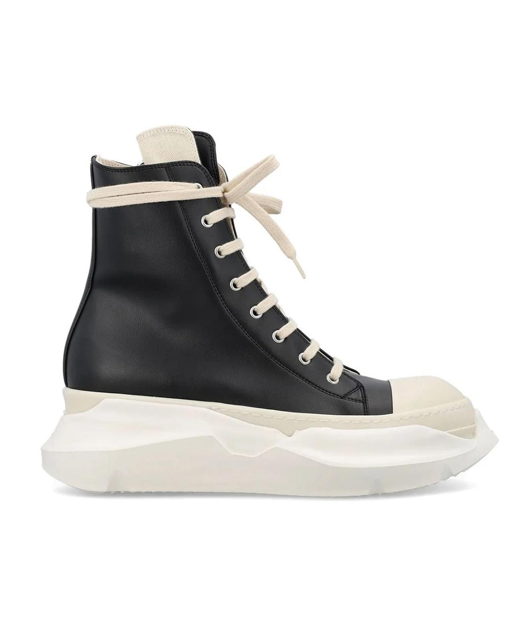 RICK OWENS Черные высокие кроссовки / кеды, фото 10