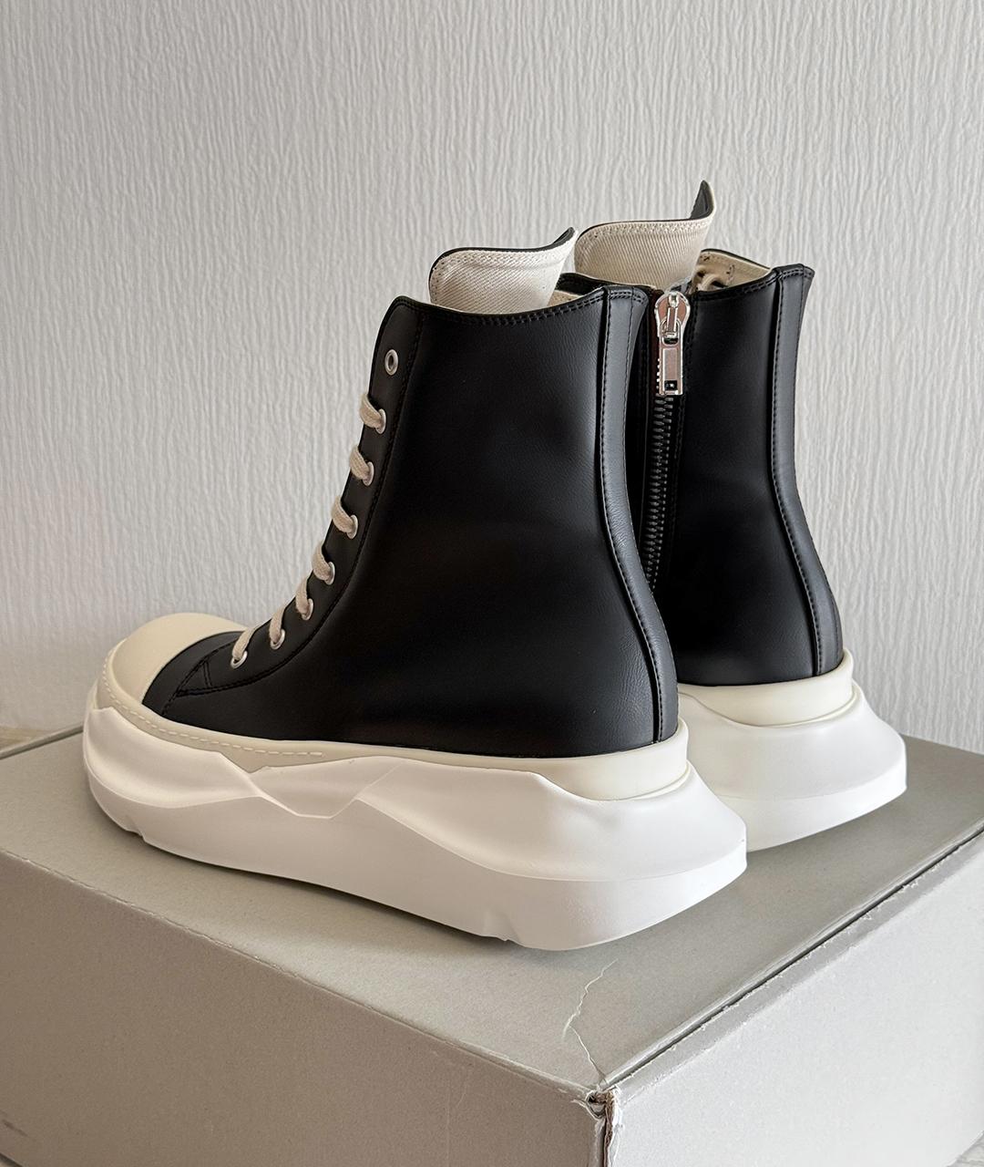 RICK OWENS Черные высокие кроссовки / кеды, фото 8