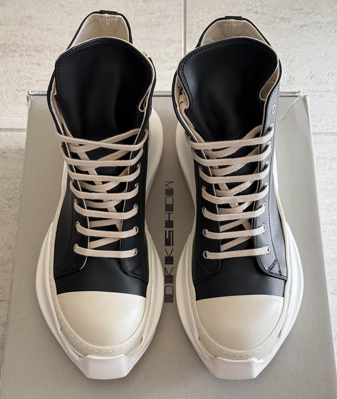 RICK OWENS Черные высокие кроссовки / кеды, фото 7