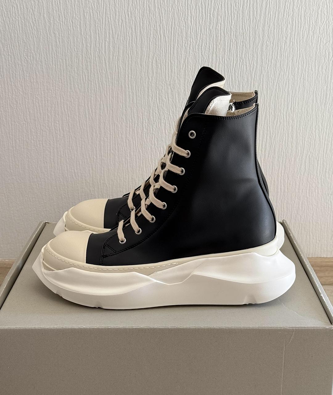 RICK OWENS Черные высокие кроссовки / кеды, фото 6