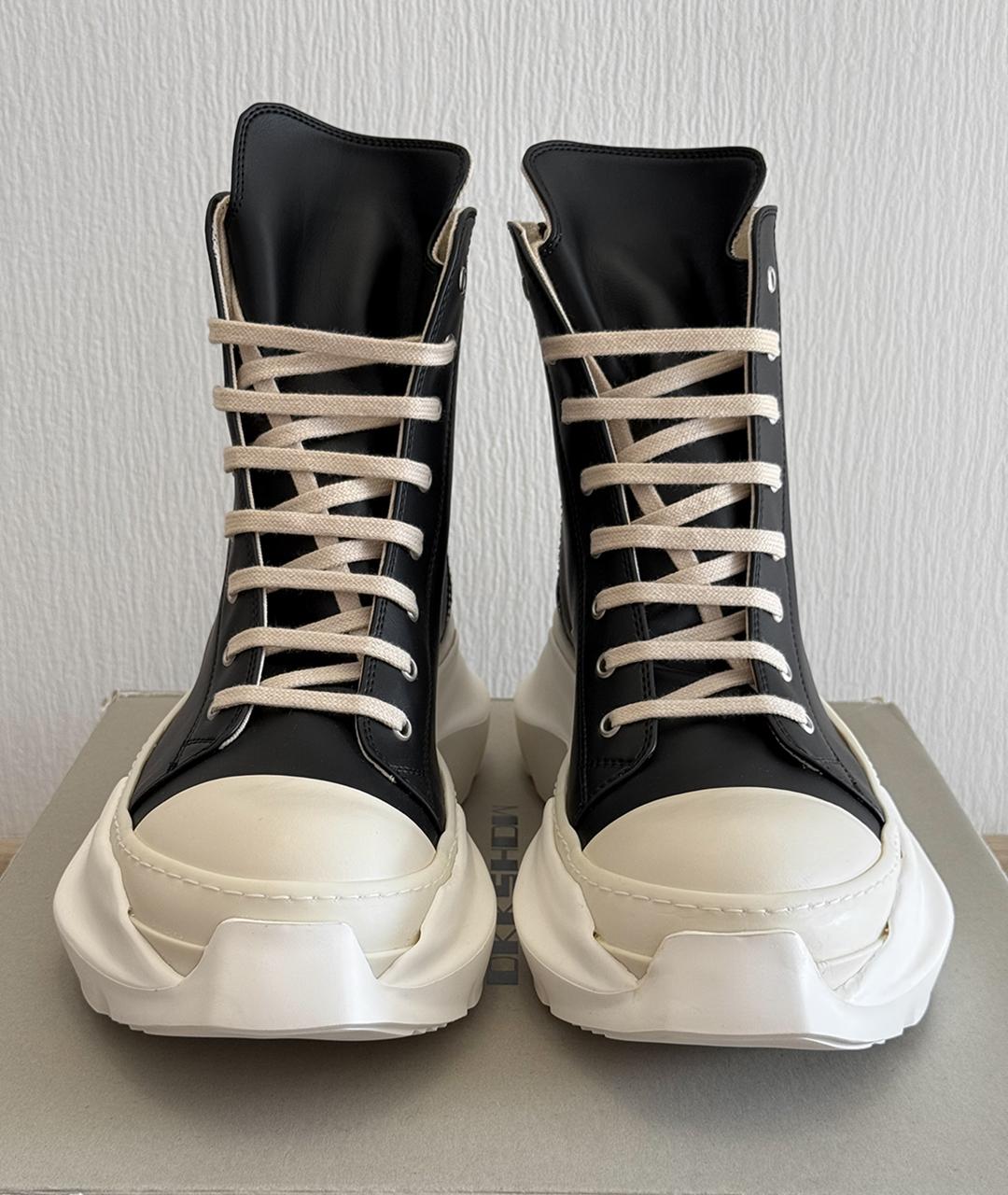 RICK OWENS Черные высокие кроссовки / кеды, фото 3