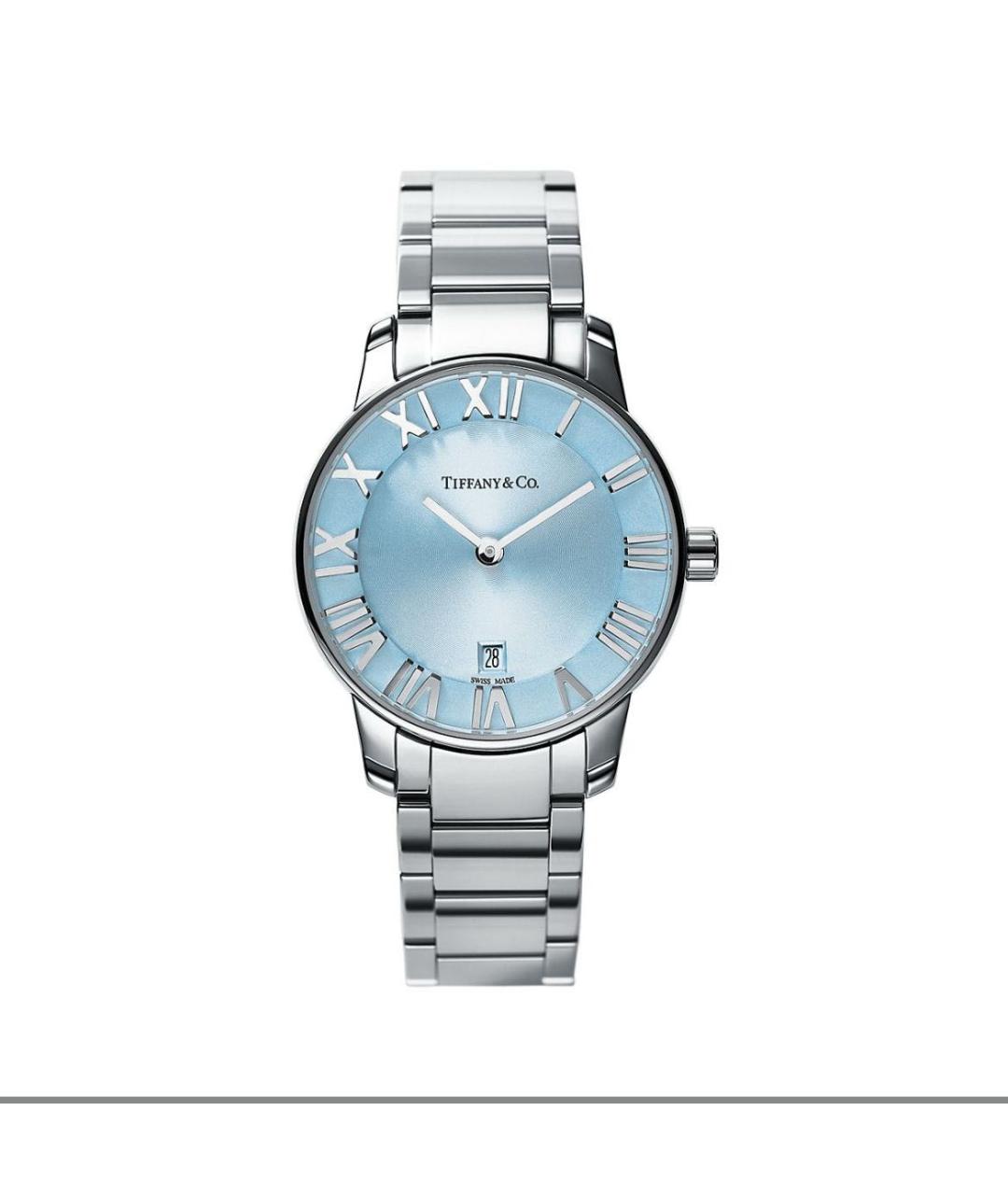 TIFFANY&CO Голубые металлические часы, фото 4