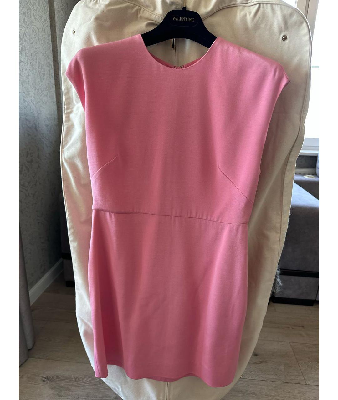 VALENTINO Розовое вискозное коктейльное платье, фото 8