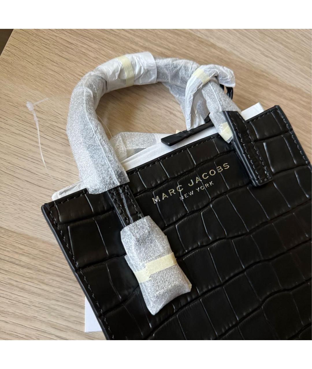MARC JACOBS Черная кожаная сумка через плечо, фото 4