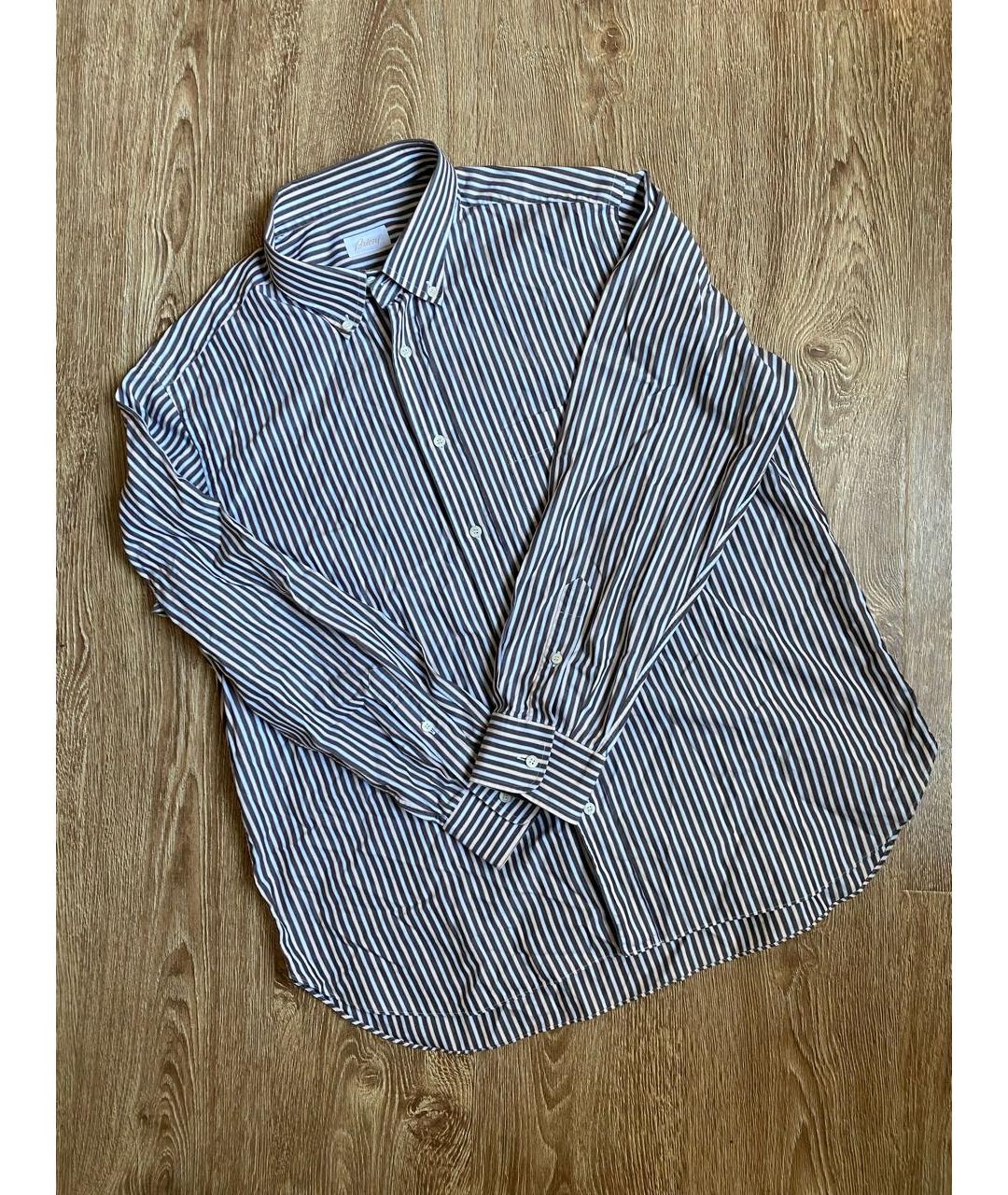 BRIONI Белая хлопковая классическая рубашка, фото 5