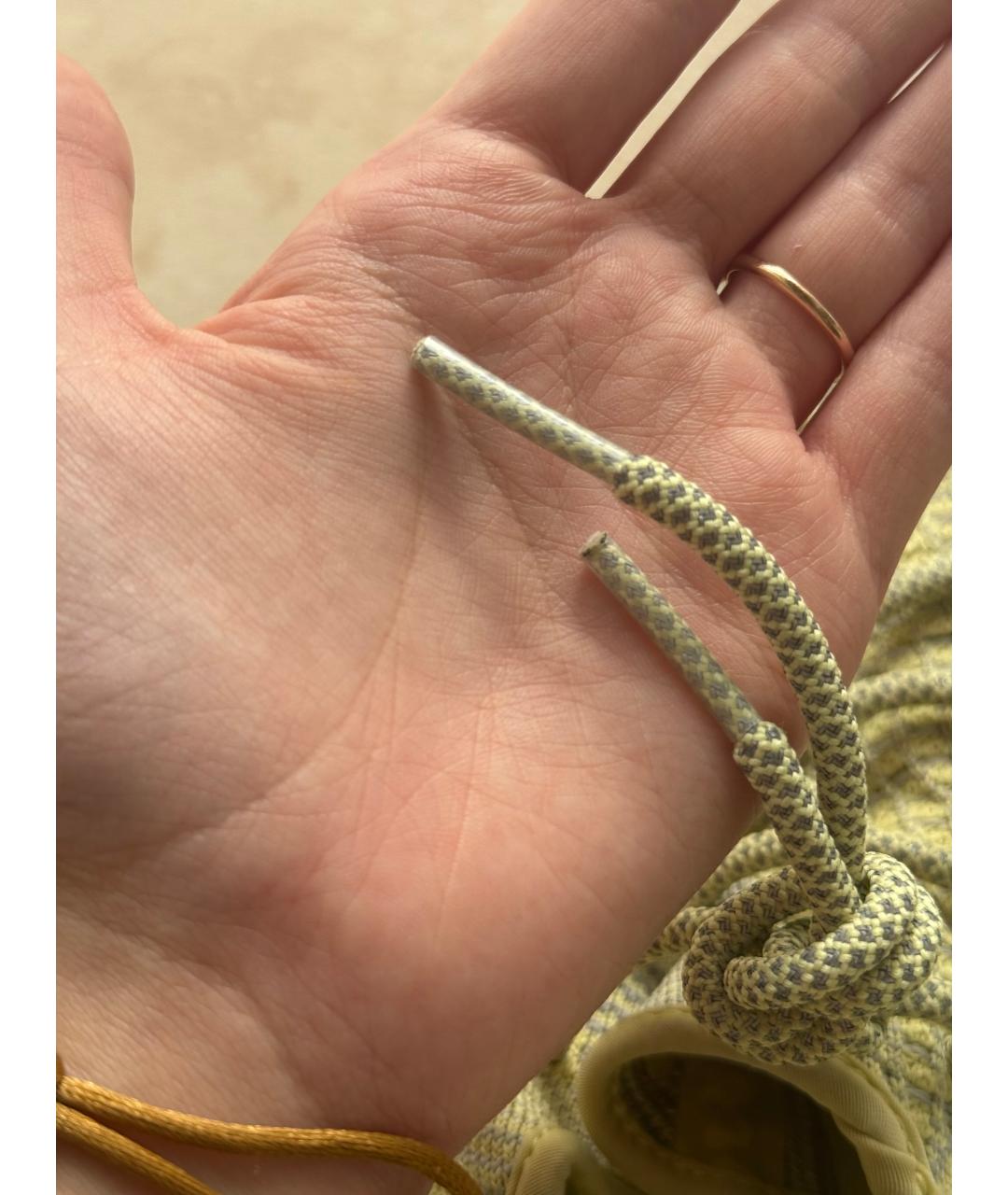 ADIDAS YEEZY Желтые низкие кроссовки / кеды, фото 8