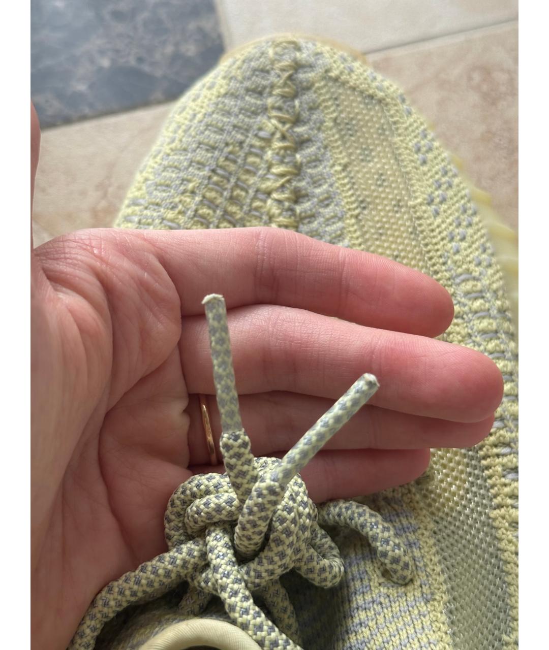 ADIDAS YEEZY Желтые низкие кроссовки / кеды, фото 7