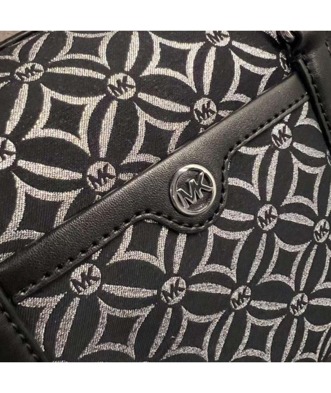 MICHAEL KORS Черная жаккардовая сумка с короткими ручками, фото 4