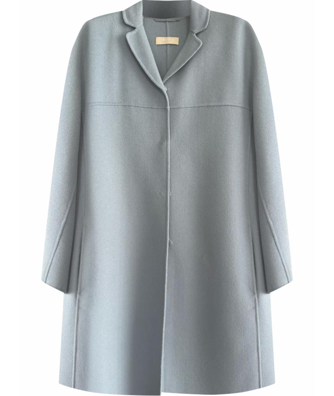 'S MAX MARA Голубое шерстяное пальто, фото 1