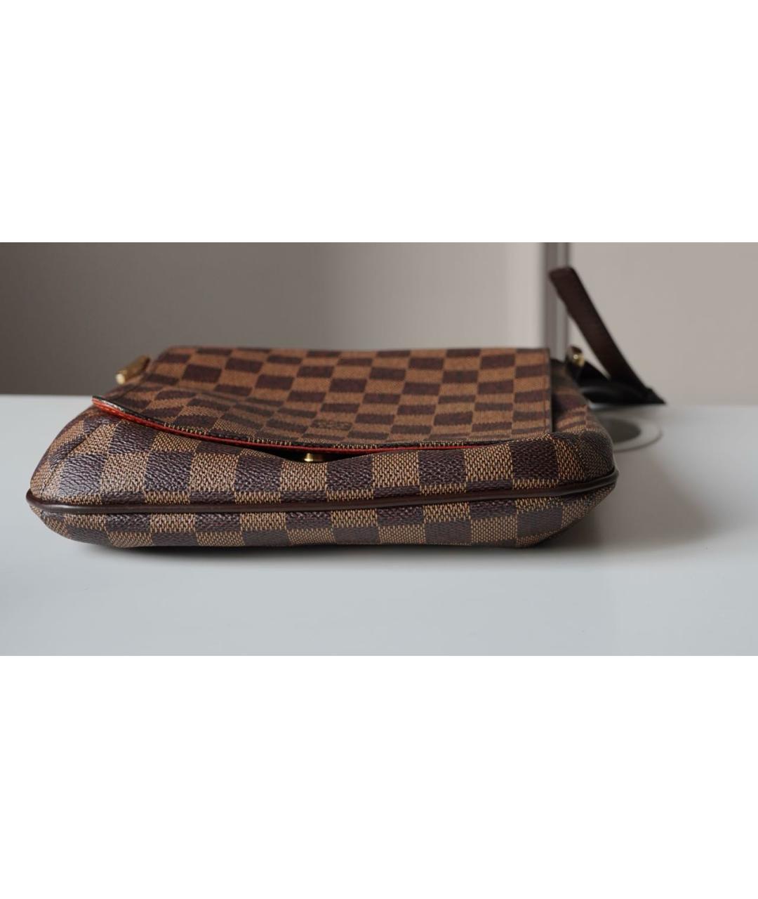 LOUIS VUITTON Коричневая кожаная сумка через плечо, фото 5