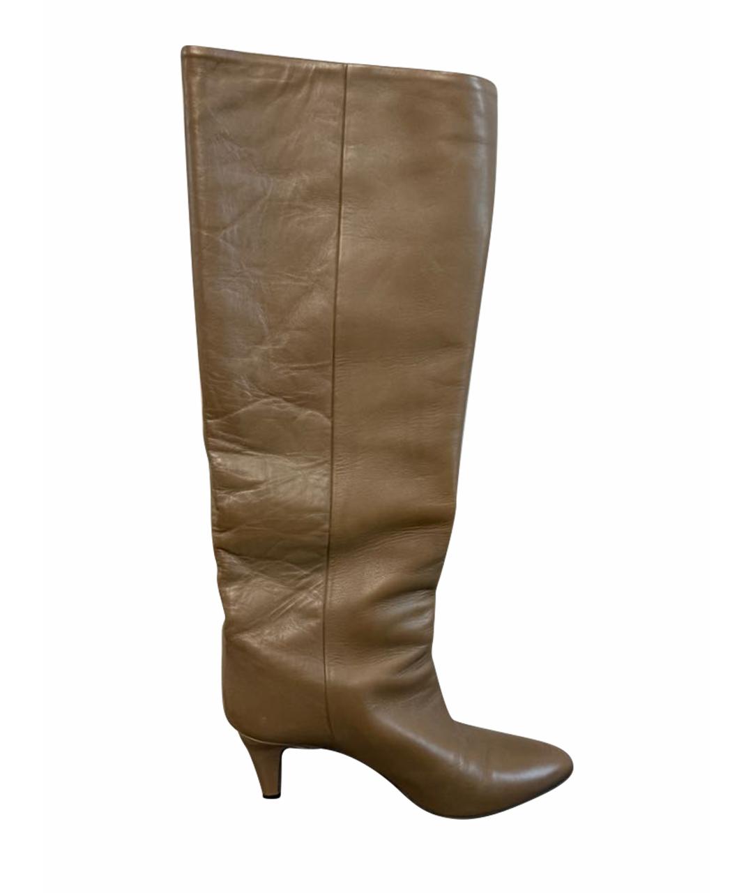 ISABEL MARANT Бежевые кожаные сапоги, фото 1