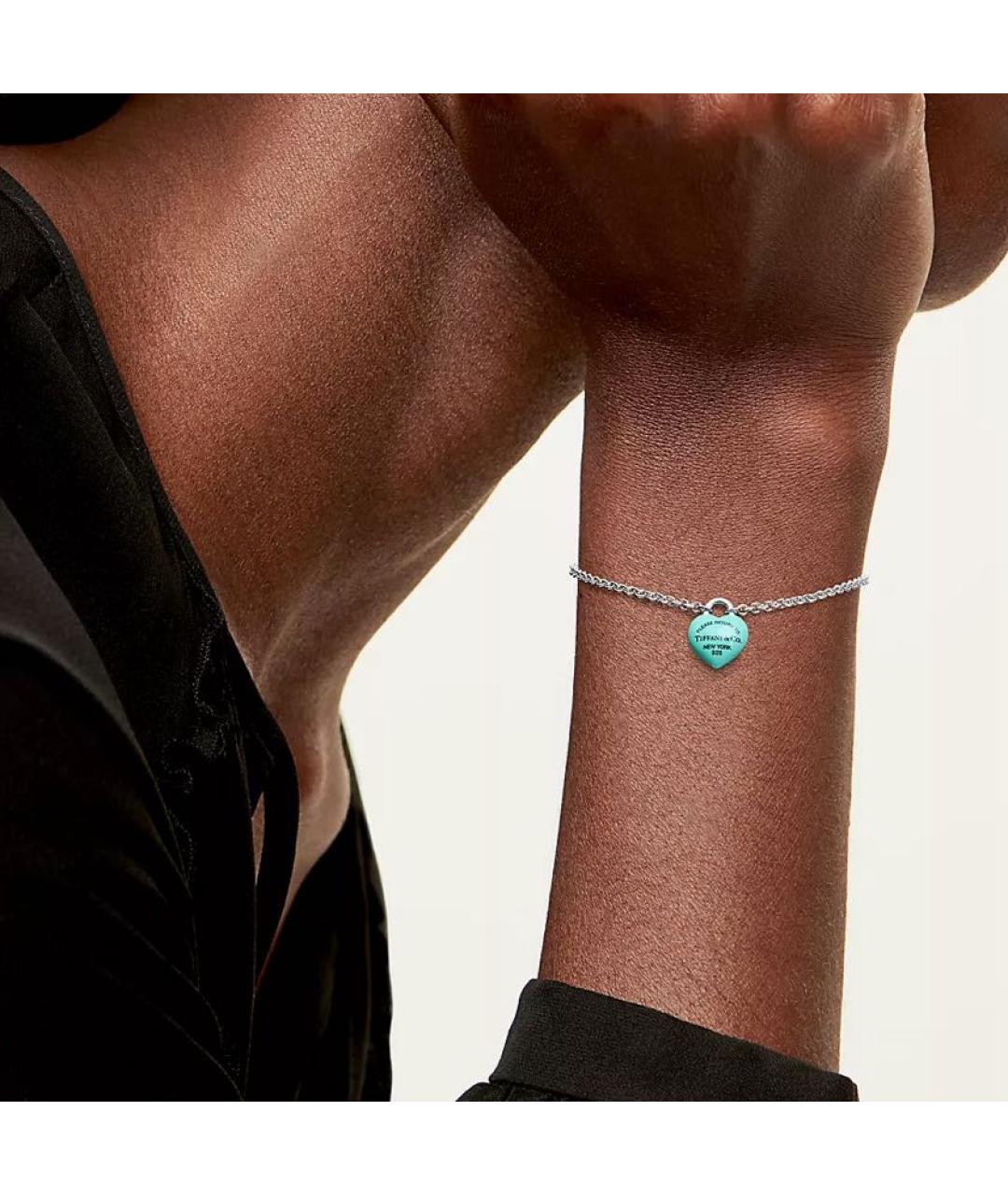 TIFFANY&CO Бирюзовый серебряный браслет, фото 2