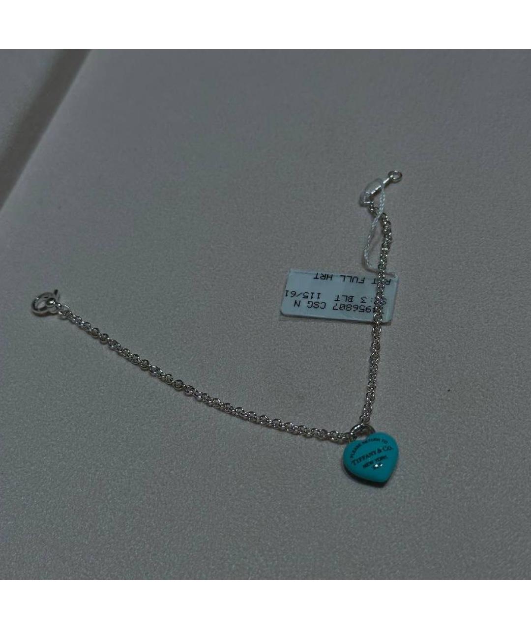 TIFFANY&CO Бирюзовый серебряный браслет, фото 4