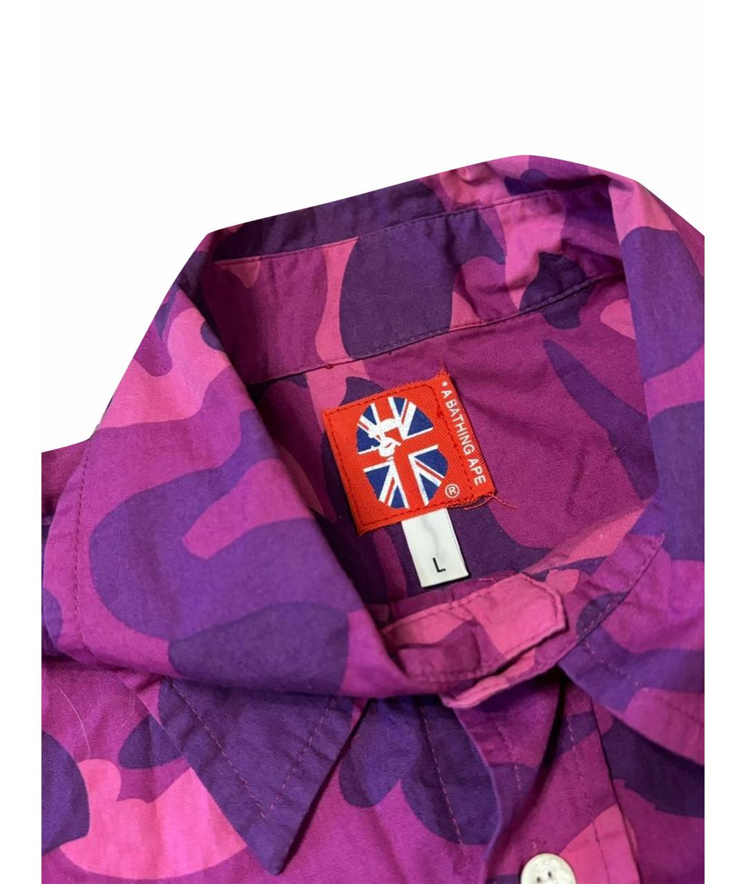 A BATHING APE Хлопковая кэжуал рубашка, фото 8