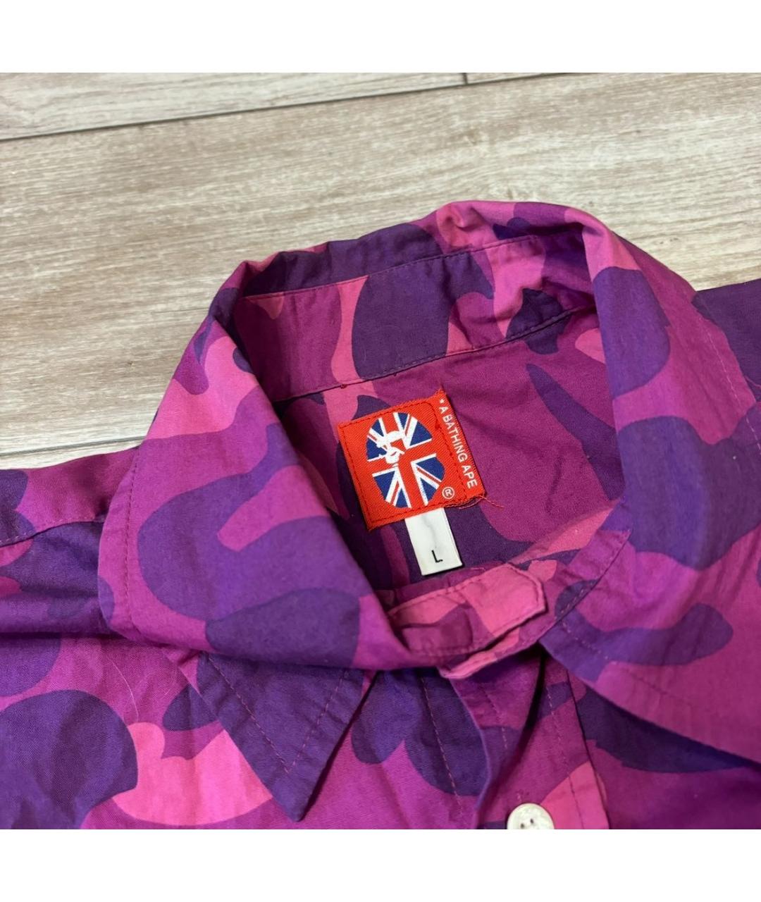 A BATHING APE Хлопковая кэжуал рубашка, фото 4