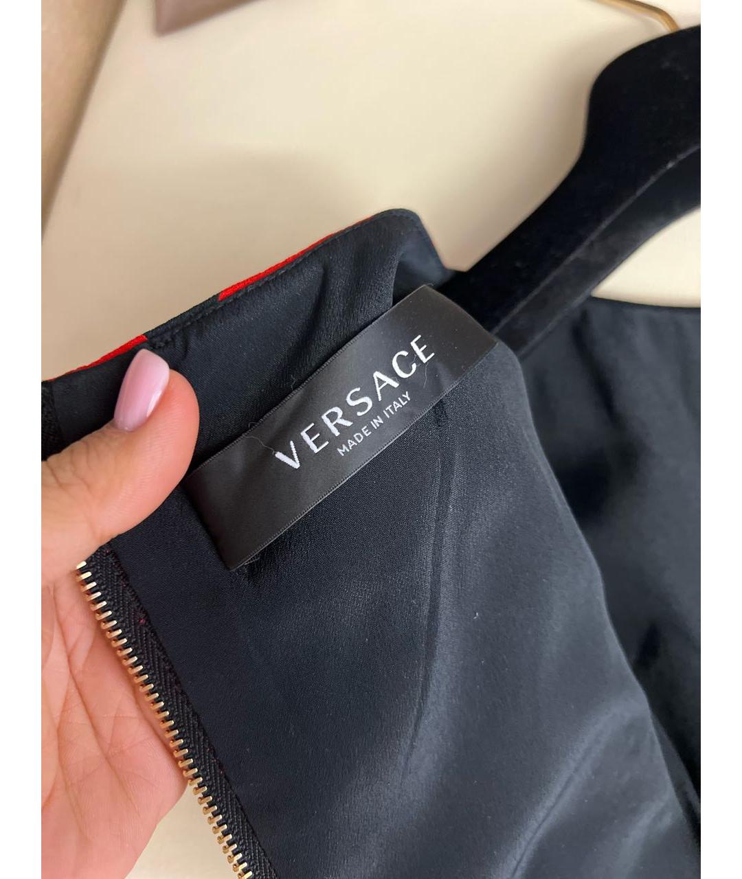 VERSACE Красное вискозное повседневное платье, фото 4