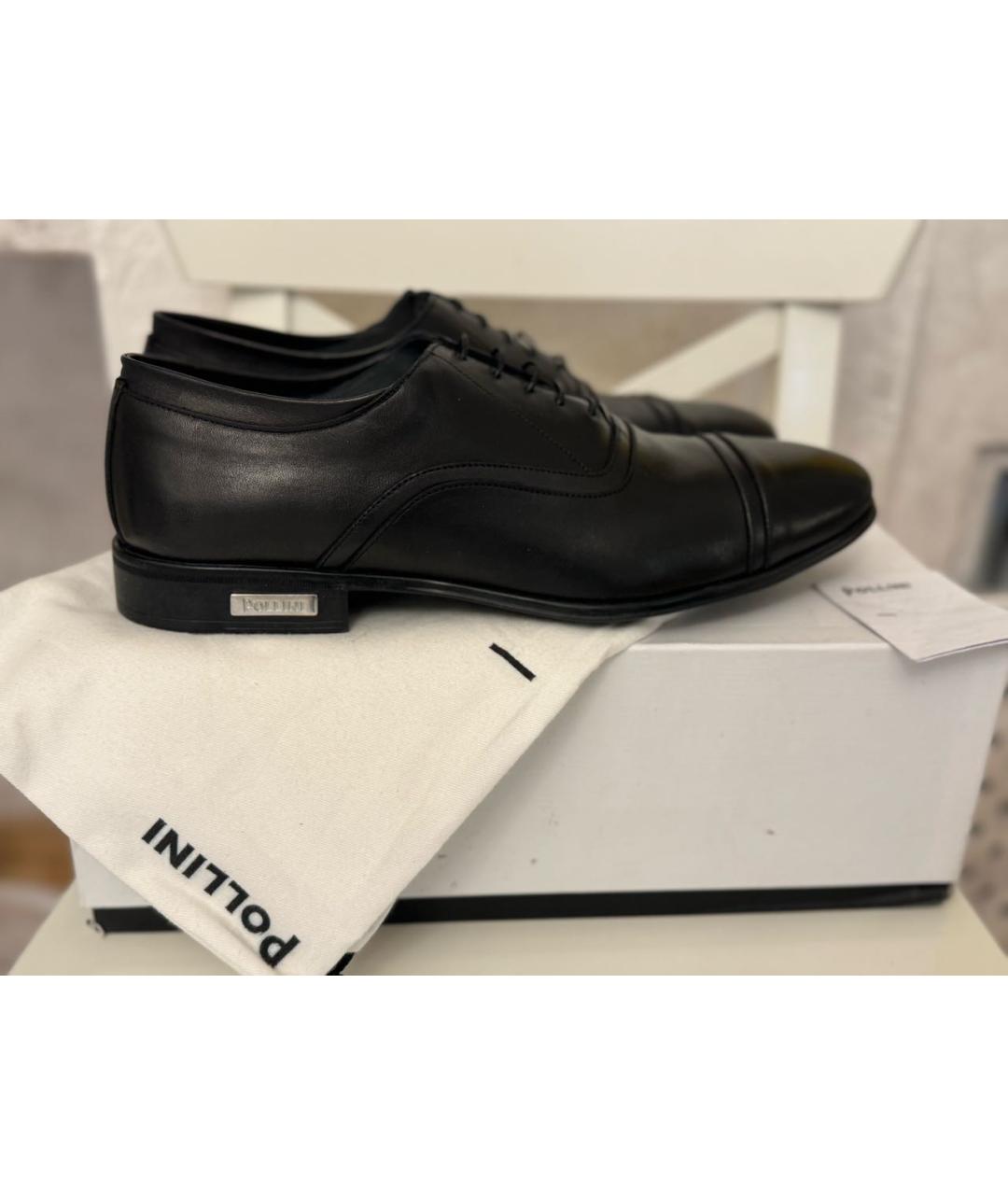 POLLINI Черные кожаные туфли, фото 8