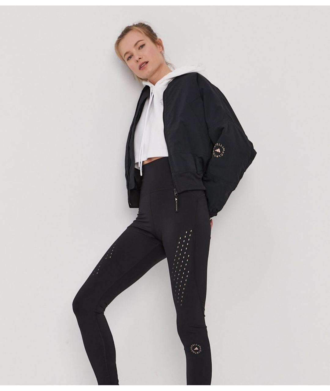 ADIDAS BY STELLA MCCARTNEY Черная полиэстеровая куртка, фото 3